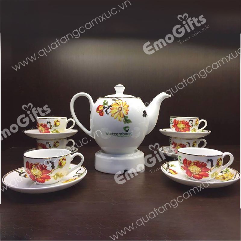 BỘ TRÀ SỨ BÁT TRÀNG VẼ HOA VĂN BT02