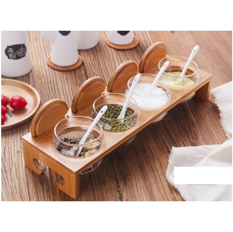 Bộ 5 món khay gia vị inox 