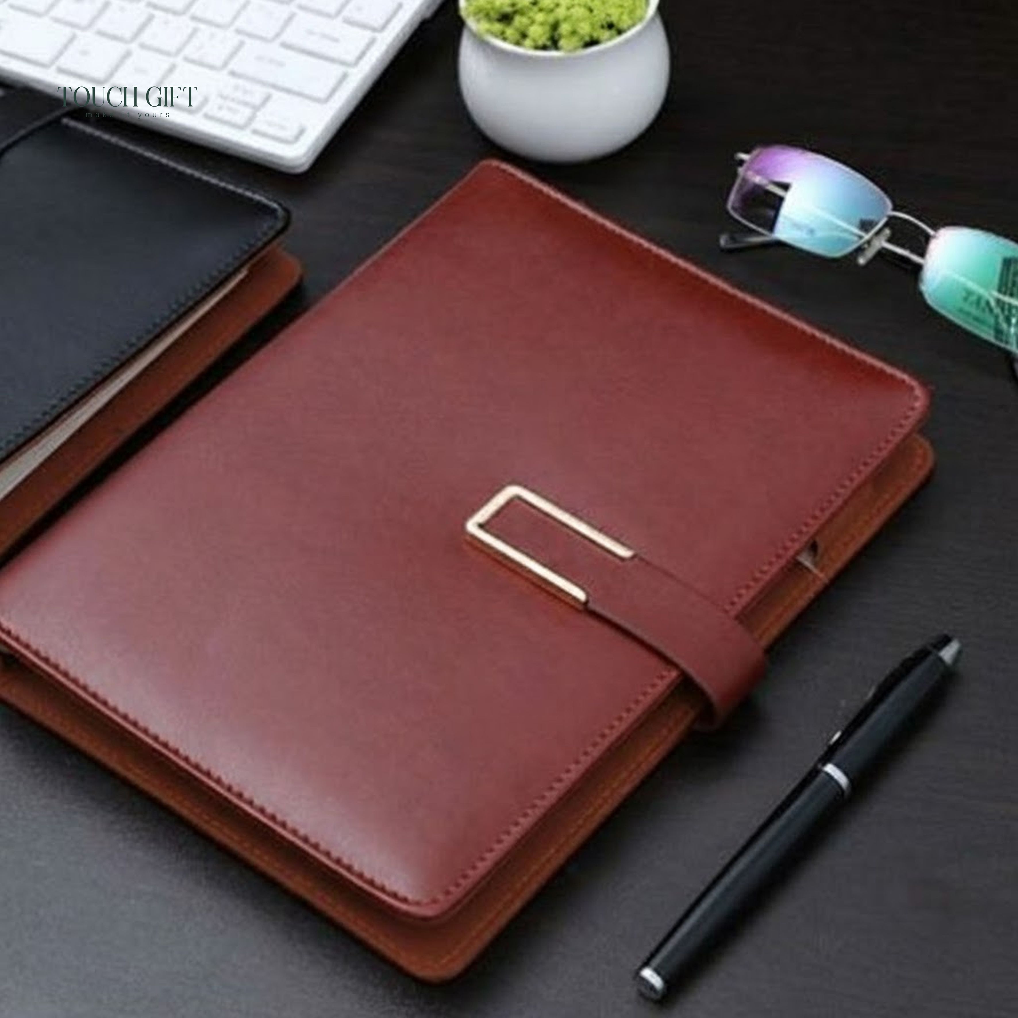 SET sổ da bìa còng + bút ký 